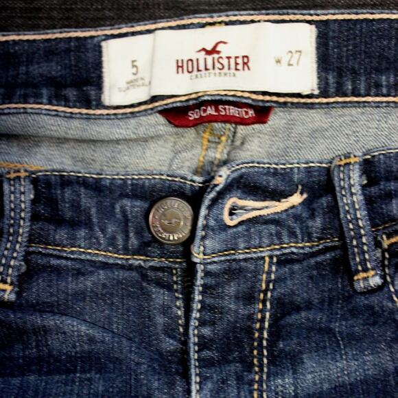 Hollister Socal Stretch Bermuda Jean Shorts Size 5 Denim - Picture 6 of 10
